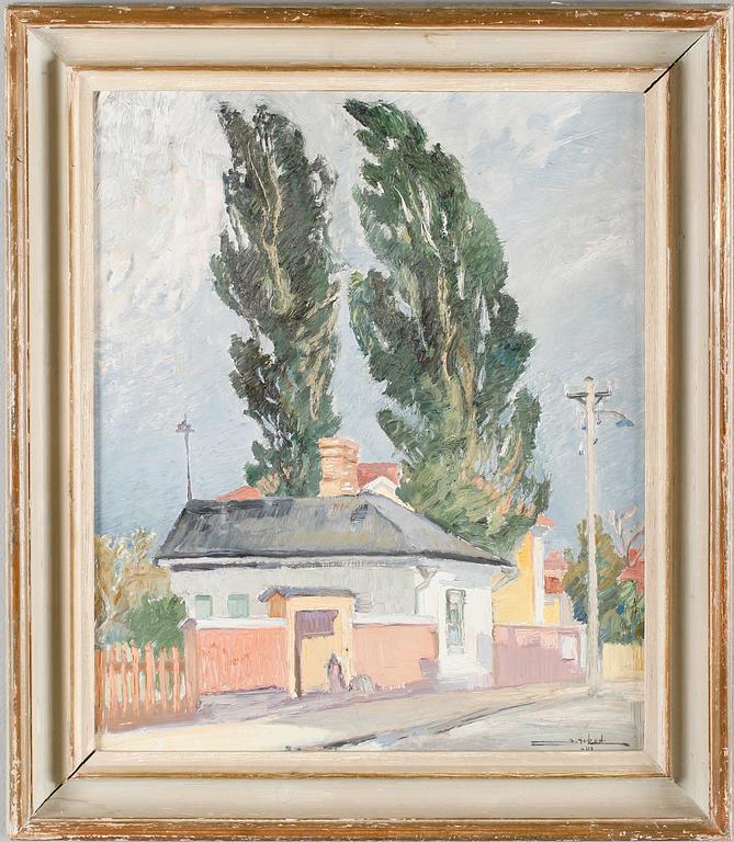 STIG JONZON, olja på pannå, signerad och daterad -43.