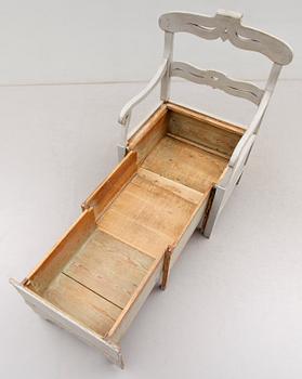 KARMSTOL, allmoge, 1800-talets mitt.