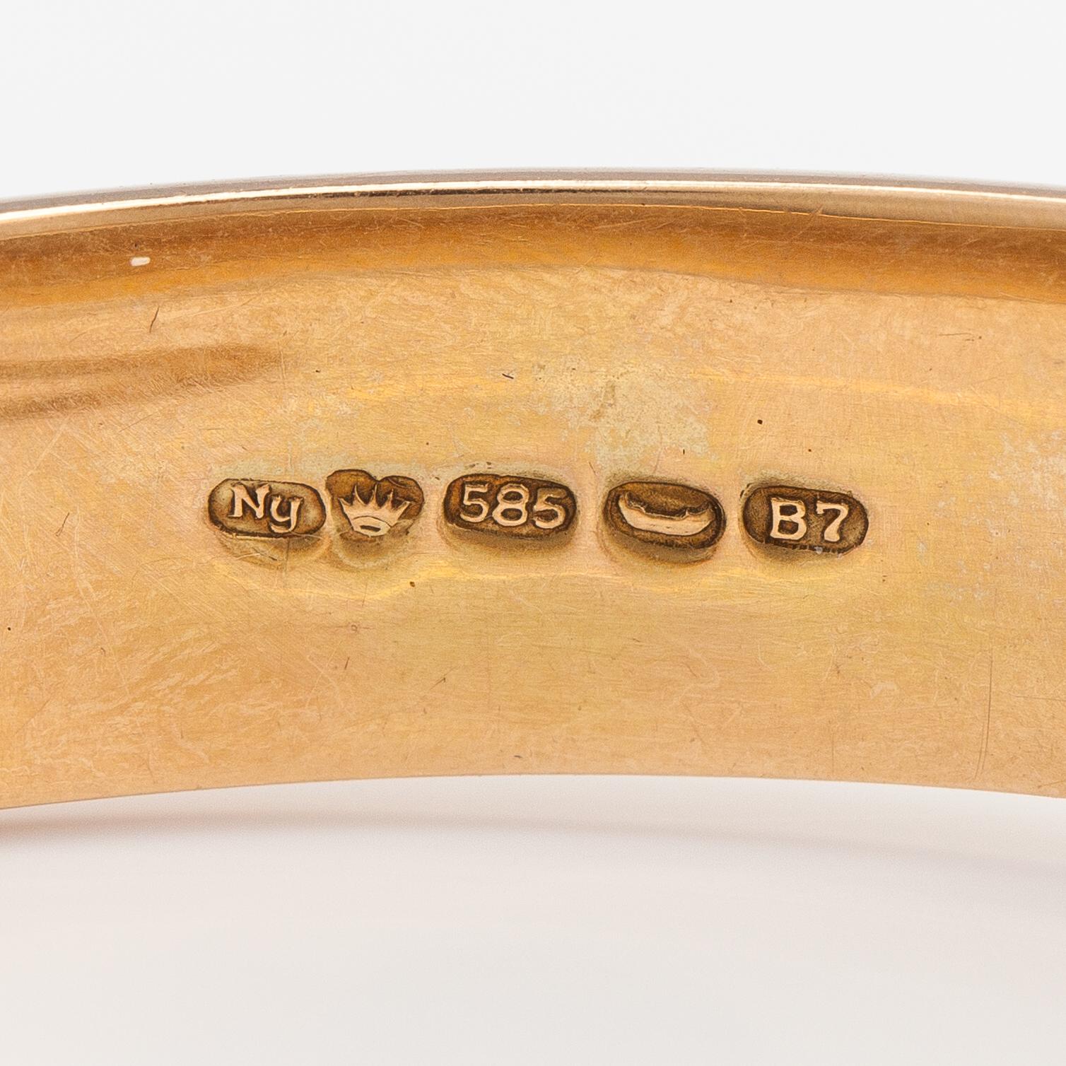A 14K gold bracelet. Ny Toivo, Helsinki 1955.