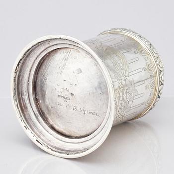 A Swedish 18th century silver tankard, possibly mark of Erik Löfgren (Umeå 1786-1796), 1786.