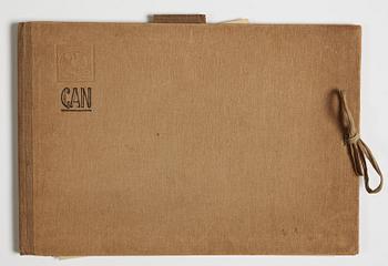 GÖSTA ADRIAN-NILSSON, sketchpad, 1920/30's, by the artist's own hand inscribed GAN with indian ink on the cover.