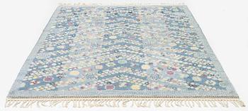 Barbro Nilsson, a carpet, 'Violetta blå', knotted pile, c. 217 x 150 cm, signed AB MMF BN.