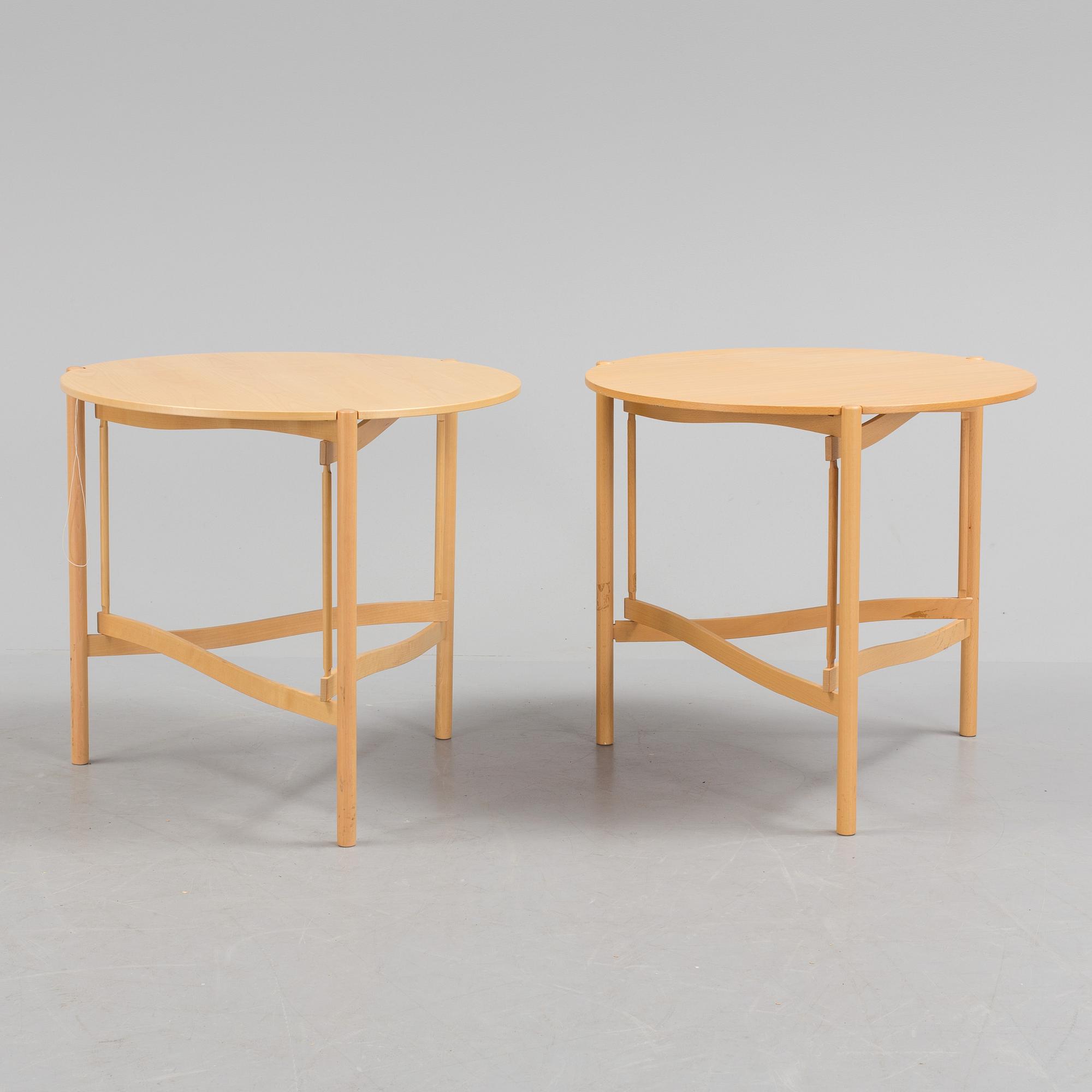 SOFFBORD, ett par, "Tema", design Hans Johansson 1987, Karl Andersson och Söner, Huskvarna.