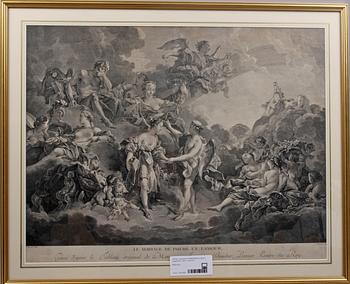 Jacques Firmin Beauvarlet · JACQUES FIRMIN BEAUVARLET, kopparstick, efter F. Boucher.