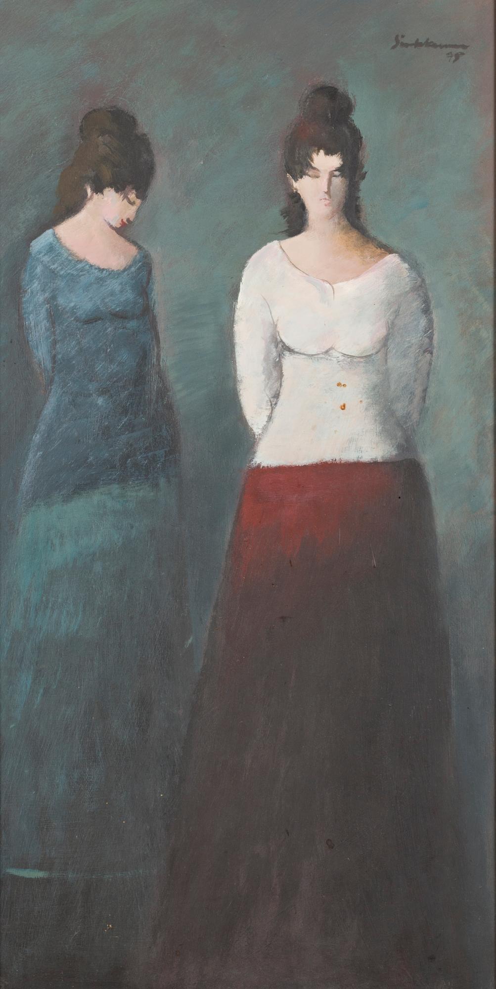 PAAVO SIRKKUNEN, öljy levylle,  signeerattu ja päivätty-75.