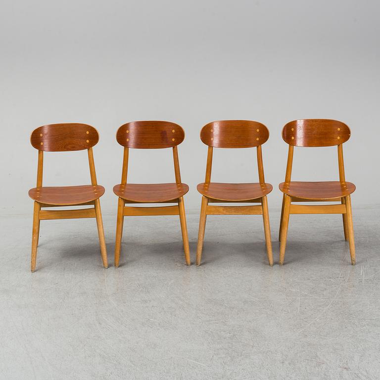 SVEN-ERIK FRYKLUND, stolar, 4 st, "Eva", Hagafors Stolfabrik AB, Nässjö, omkring ca 1960.