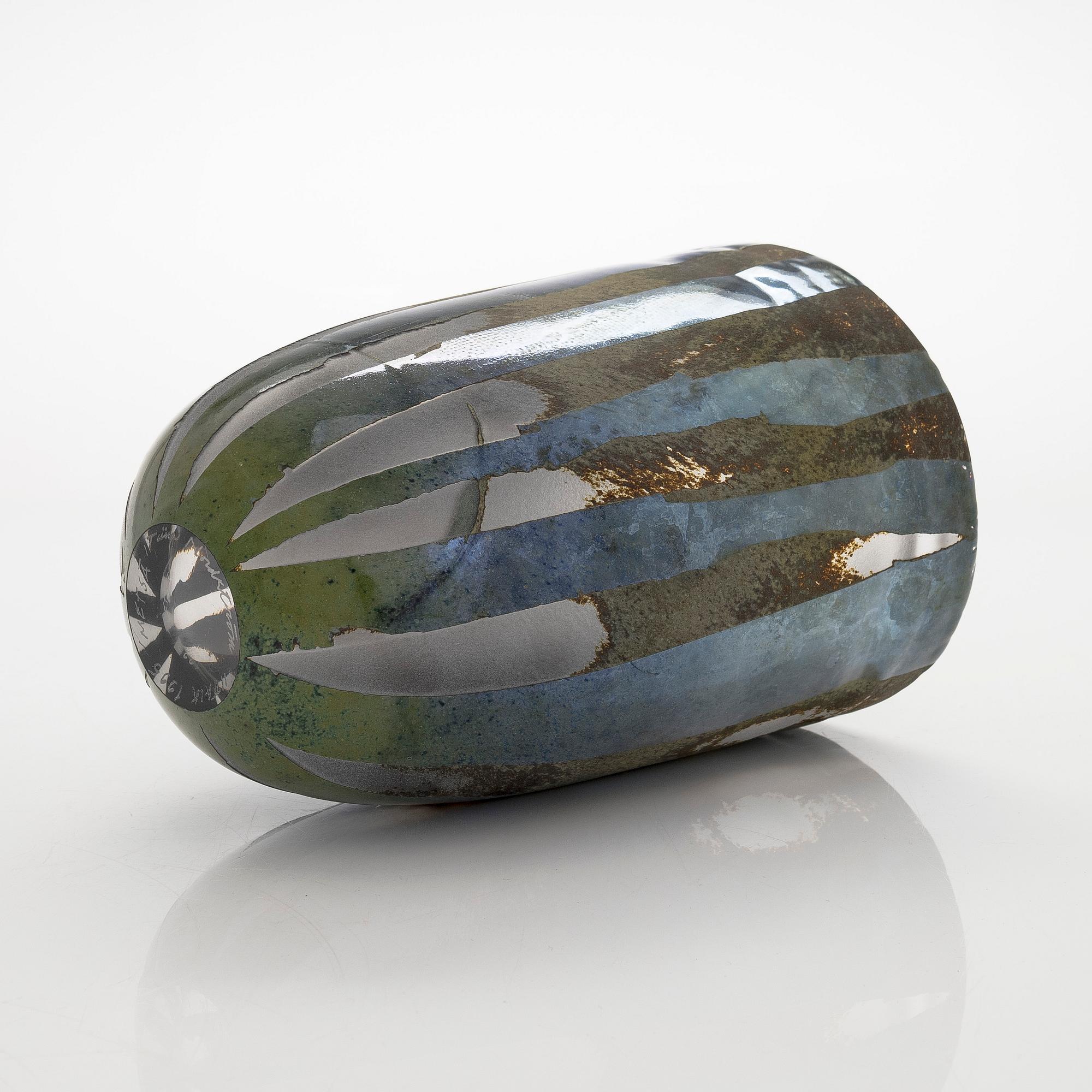 Tiina Nordström, an art glass signed Tiina Nordström, Iittala 1995.