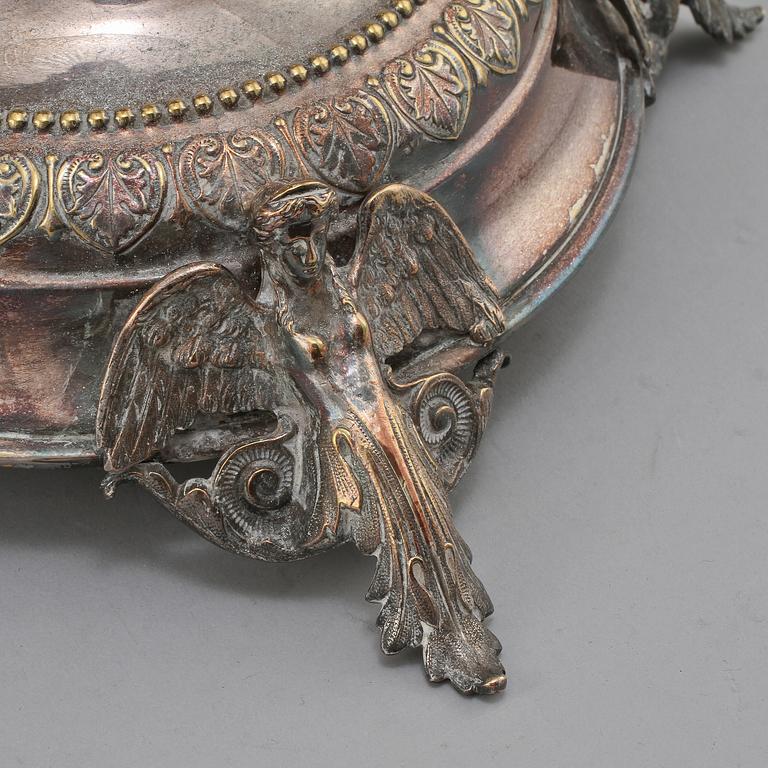 UPPSATSSKÅL, nysilver, omkring sekelskiftet 1900.