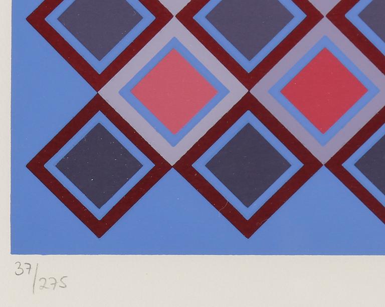 VICTOR VASARELY, färgserigrafi, signerad och numrerad 37/275.