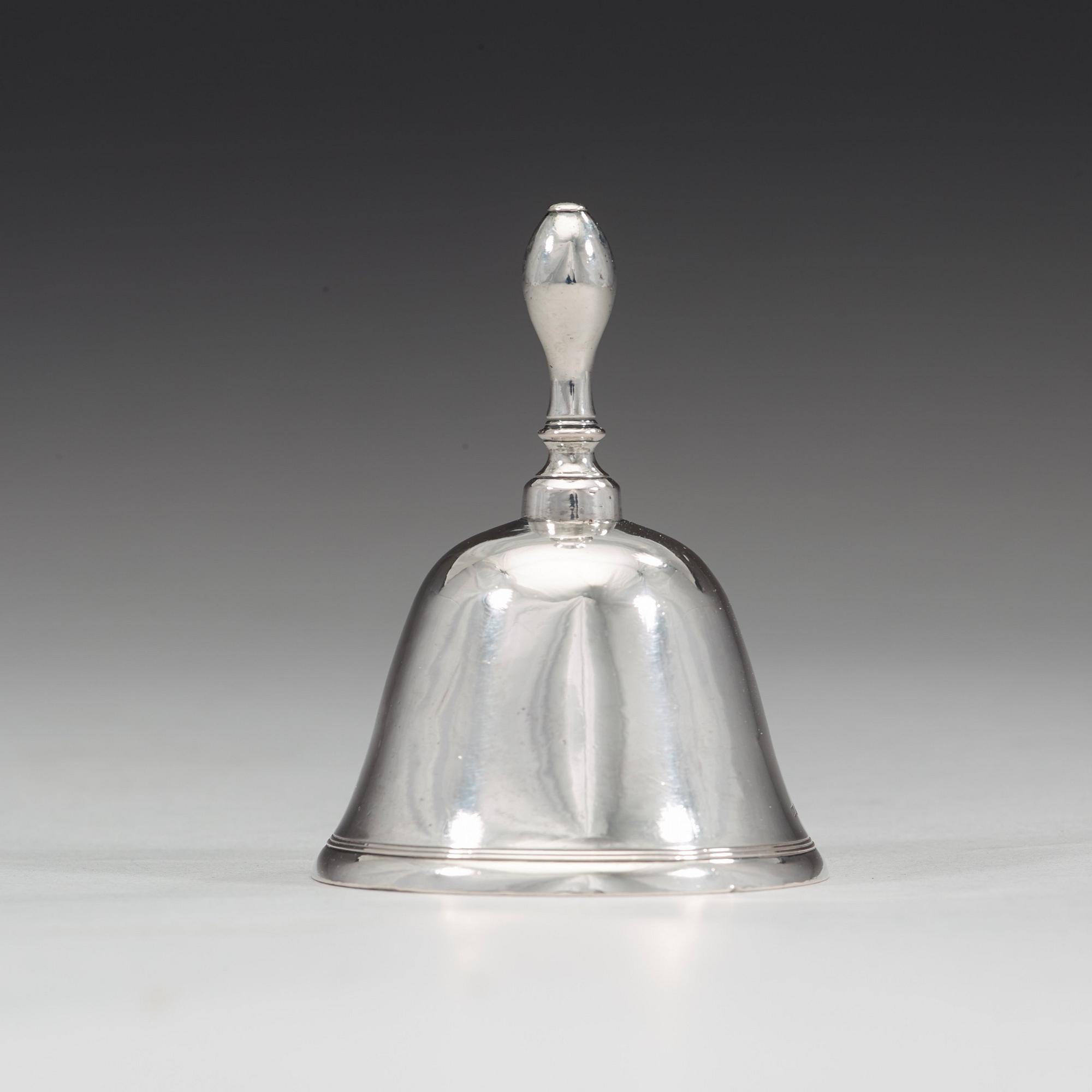 A Swedish 18th century silver table-bell, marks of Pehr Zethelius, Stockholm 1798.