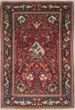 MATTA, semiantik, Keshan, figural, ca 206 x 135 cm.