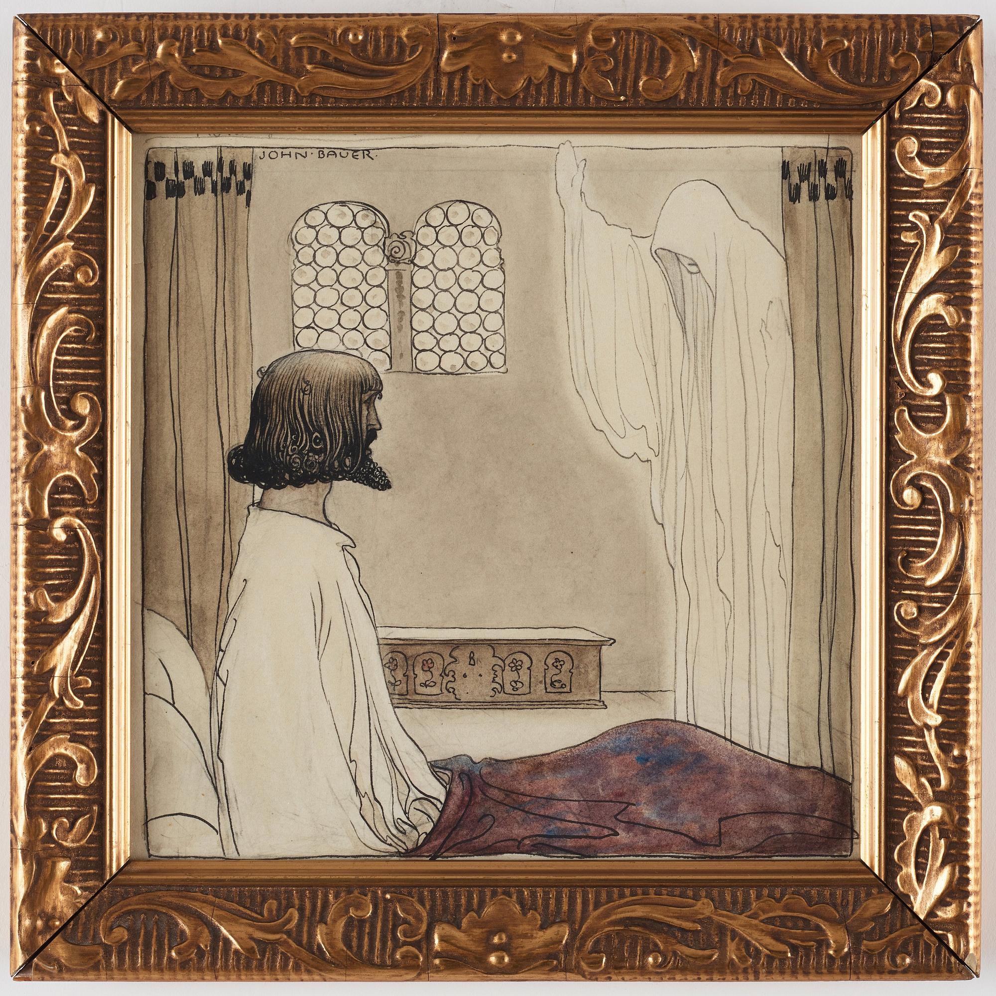 John Bauer, "Kung Helamund och slottsrået".