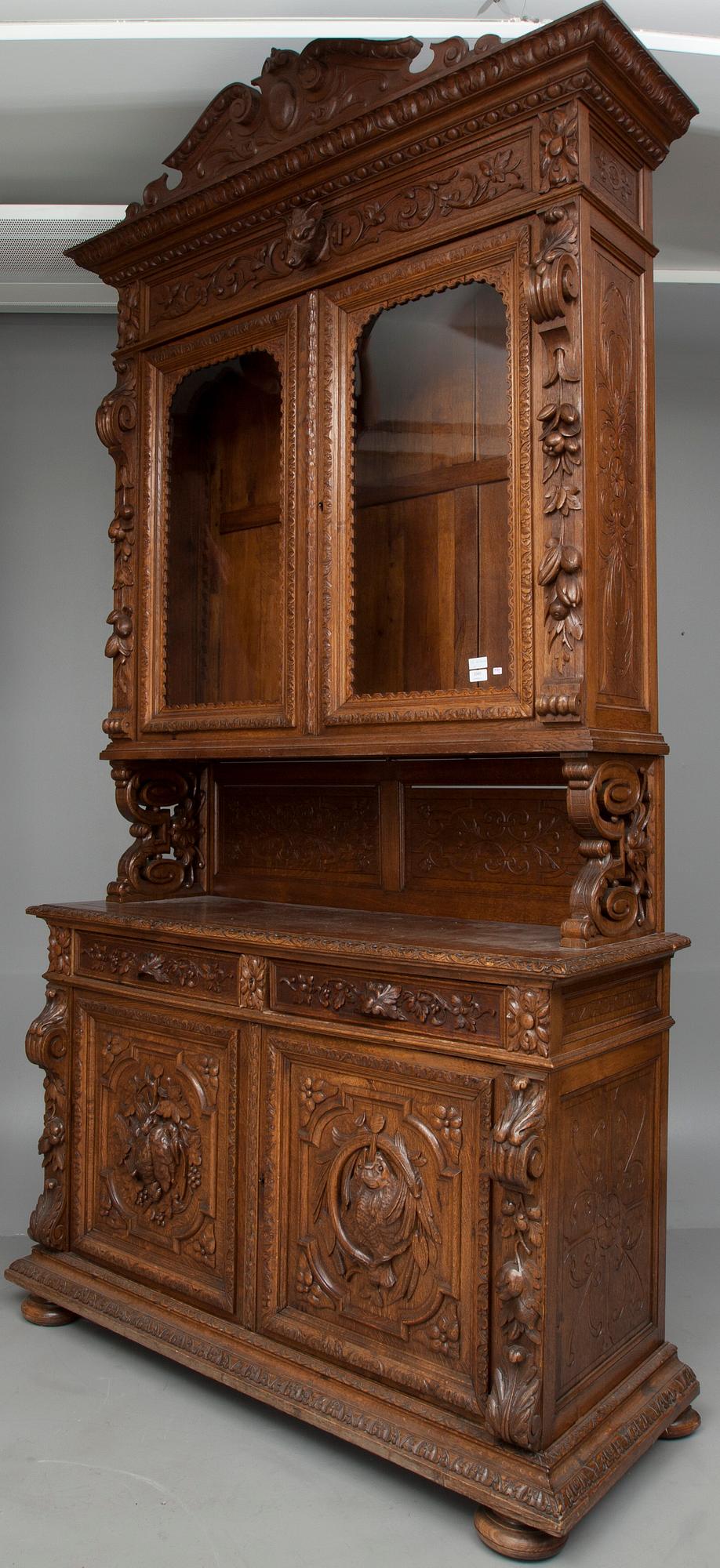 VITRINSKÅP, Tyskland 1800-talets senare hälft.