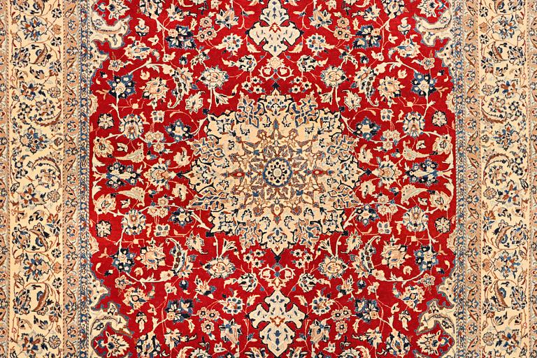 Matta, Nain, part silk, 6LA, ca 250 x 170 cm.