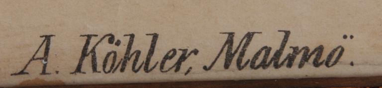 LITOGRAFI, handkolorerad. 1800-tal, A Köhler, Malmö.