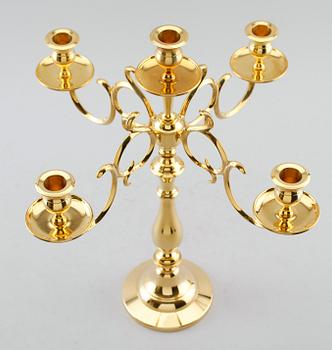 KANDELABER, mässing, Skultuna, 1900-talets andra hälft.