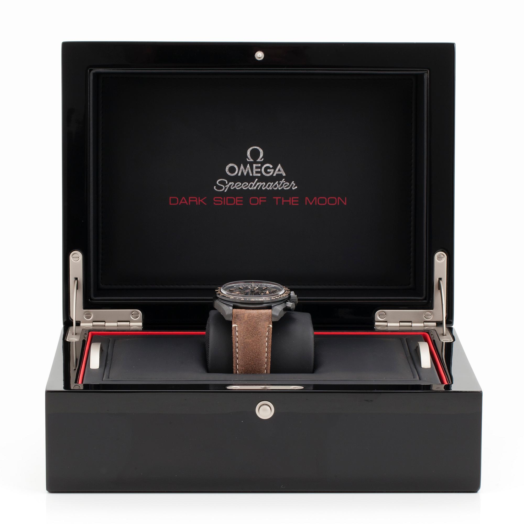 OMEGA, Speedmaster, Dark Side of the Moon, Vintage Black, "Tachymètre", Chronometer, chronograph, wristwatch, 44,25 mm,
