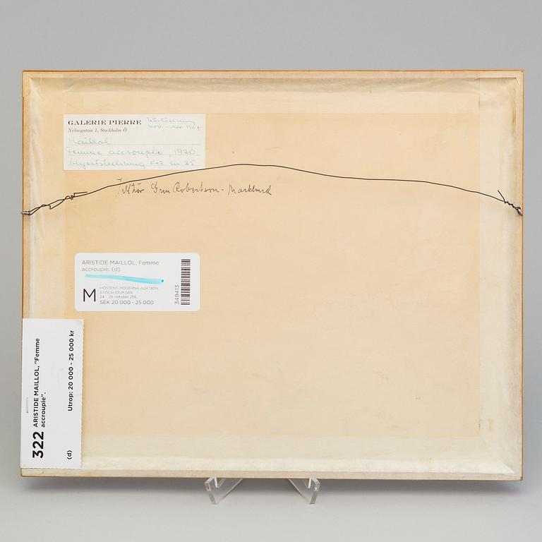 ARISTIDE MAILLOL, "Femme accroupie".