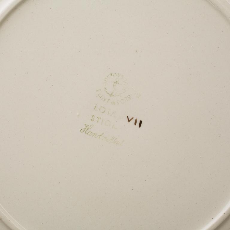 FISKTALLRIKAR, 13 st, flintgods, "Löja", Stig Lindberg, Gustavsberg.