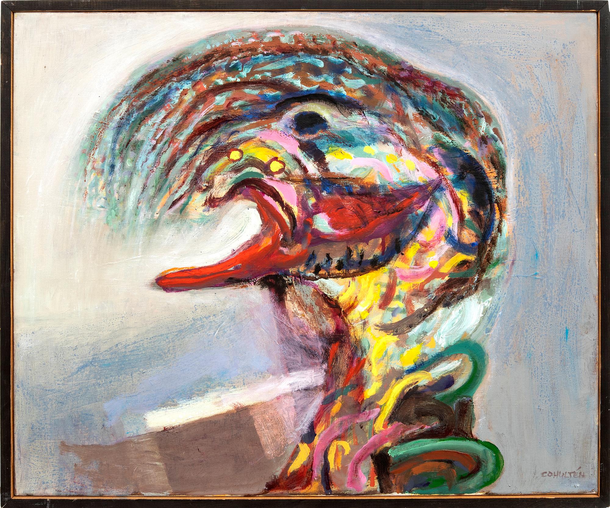 CO Hultén, oil on canvas, signed.