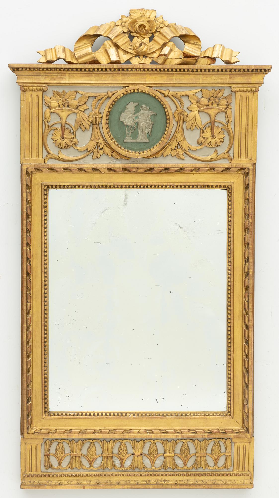 Mirror, late Gustavian, circa 1800.