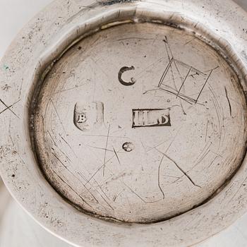 A Finnish 18th-century silver beaker, maker's mark of Jonas Langberg, Pori 1765.