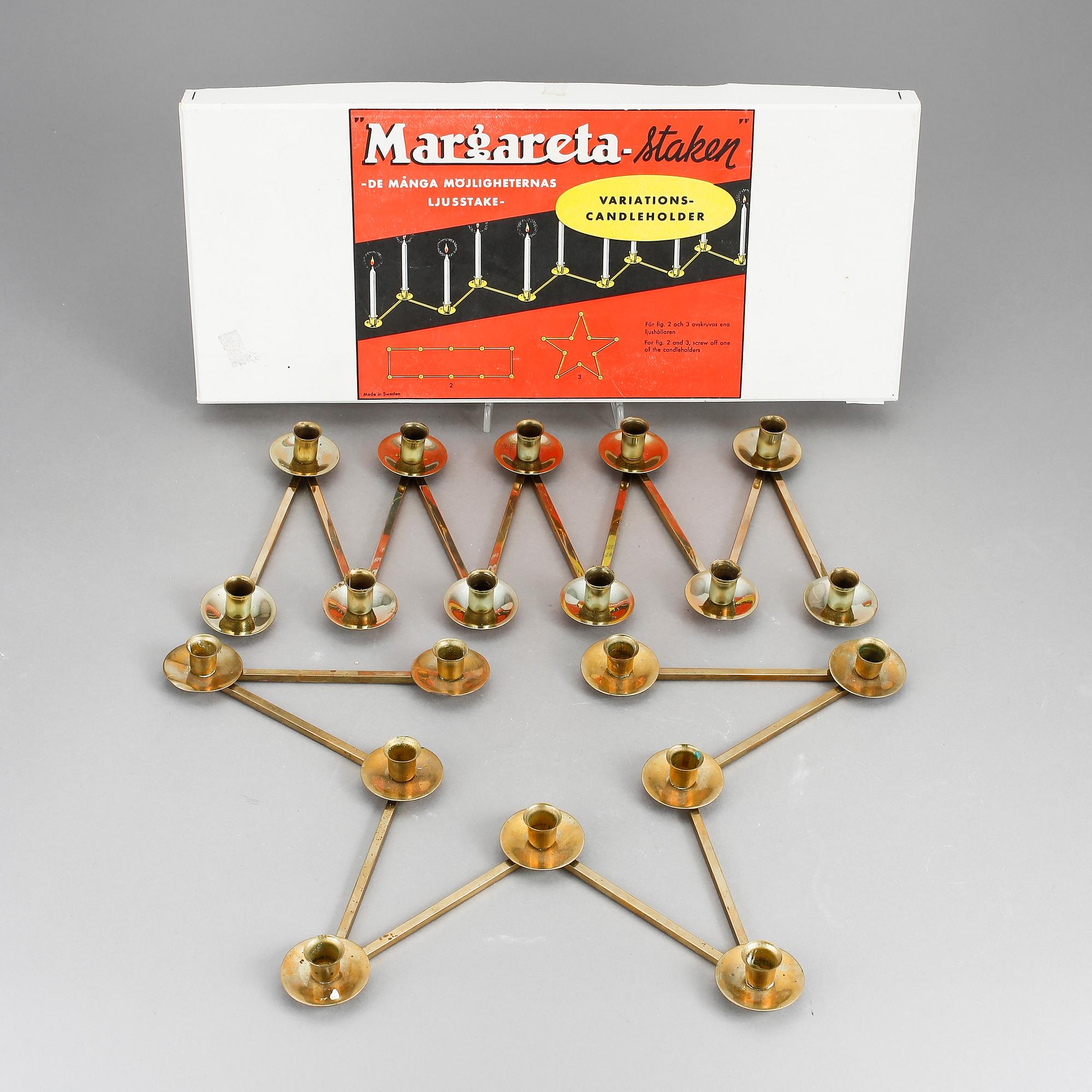 LJUSSTAKAR, ett par, "Margareta-staken", Sverige, 1940-50-tal.