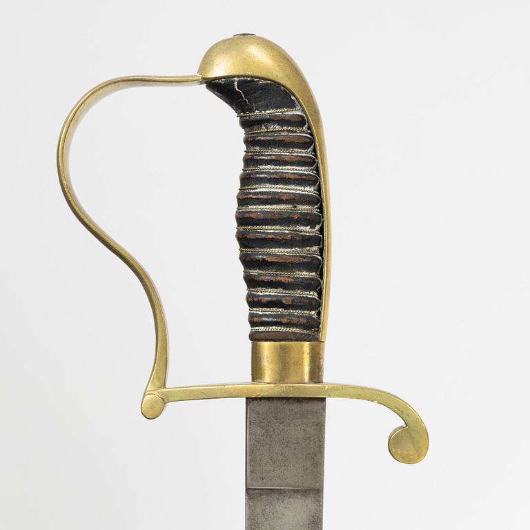 Two German sabres, 19th Century, one with scabbard.