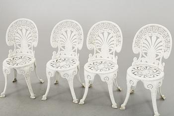 TRÄDGÅRDSMÖBLER, BORD samt FYRA STOLAR, sekelskiftet 2000.