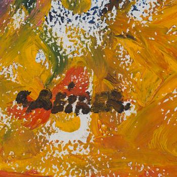 GUNNAR GREIBER, akryl på pannå, signerad .