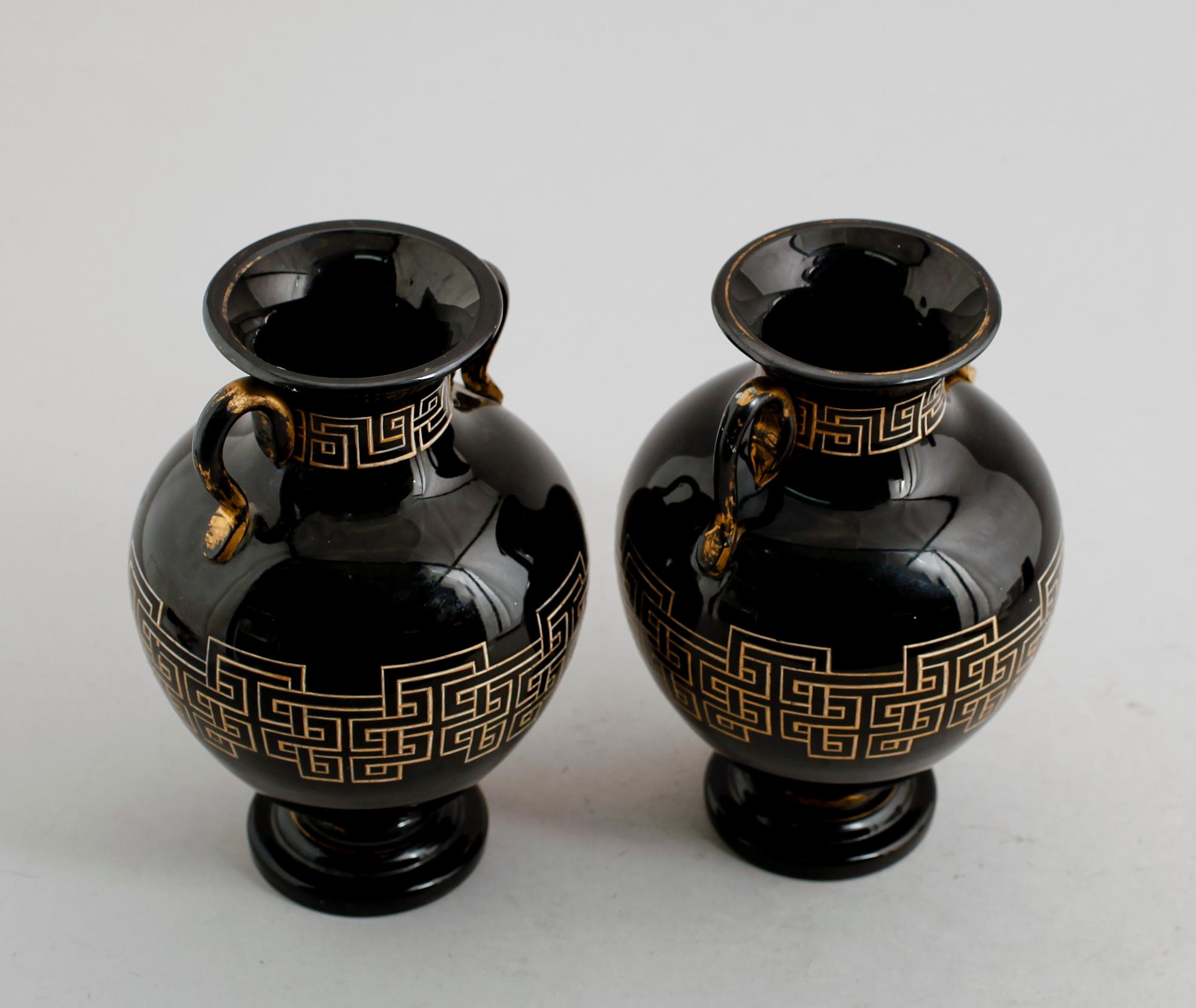 VASER, 1 par, glas, PA Tacchi, sannolikt Frankrike, 1900-talets första hälft.
