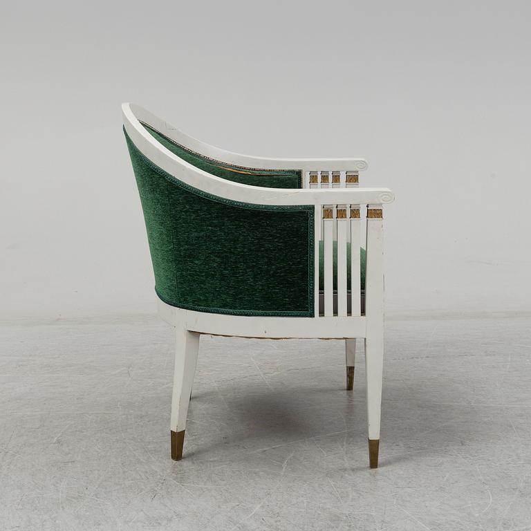 A circa 1900 art nouveau armchair.