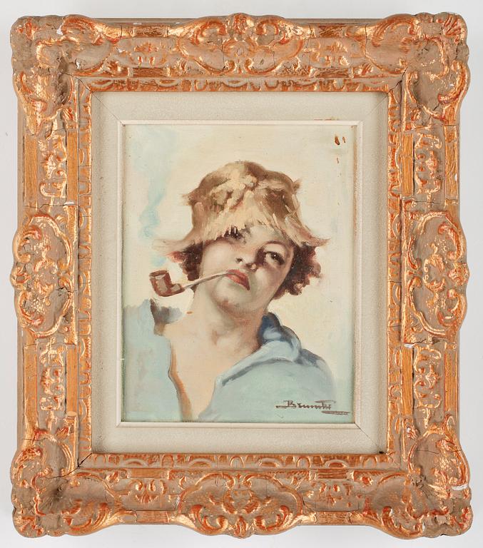 OKÄND KONSTNÄR, olja på duk, 1900-talets första hälft, bär sign.