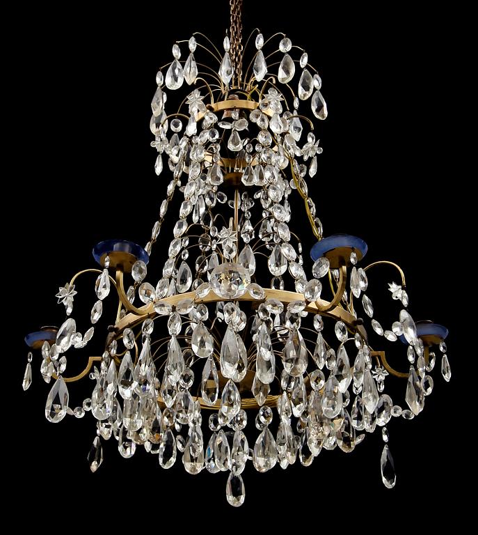 LJUSKRONA, gustaviansk stil, 1900-talets mitt. Höjd 70 cm.