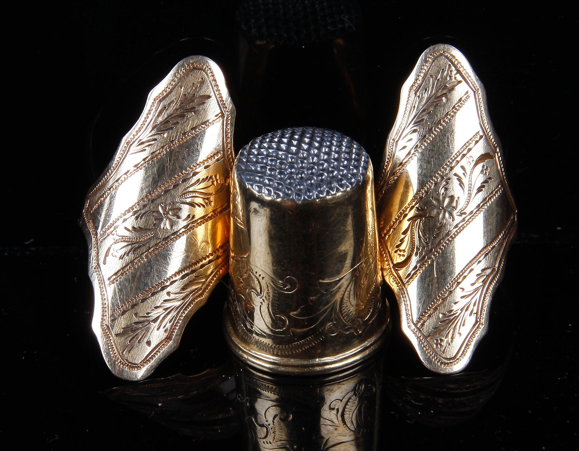 SYGARNITYR, 3 delar, 18k guld, Stockholm, 1817-41. Vikt 8 gr.