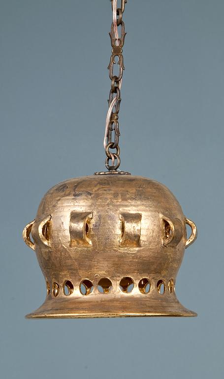 A HANGING LAMP.