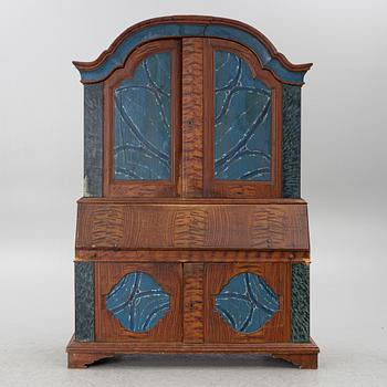 A writing cabinet, Värmland, dated 1862.