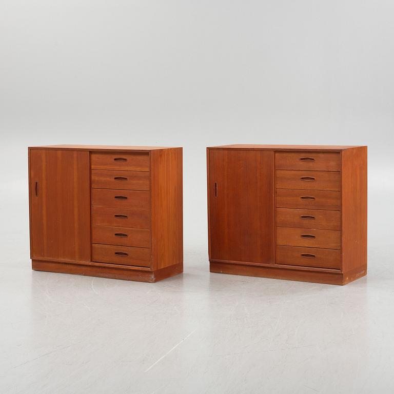 Sideboard, ett par, Ferdinand Lundqvist & Co, Göteborg, 1950/60-tal..