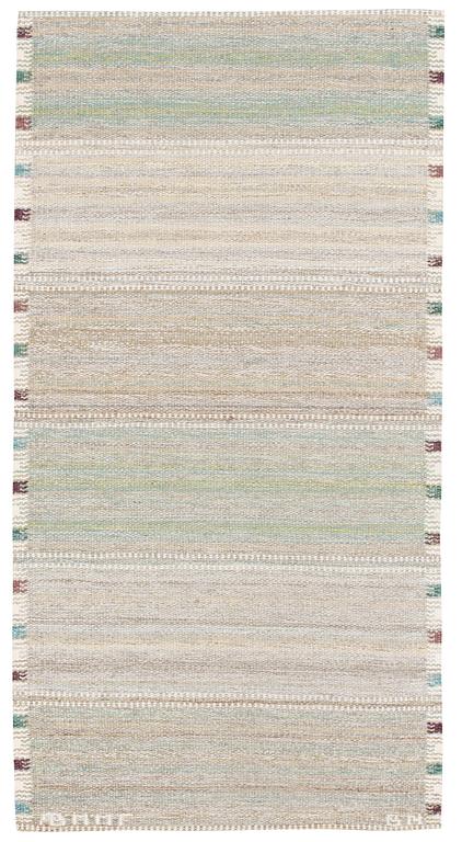 MATTA. Variation av mönstret "Falurutan" (eventuellt: blond E). Rölakan. 143,5 x 75 cm. Signerad AB MMF BN.