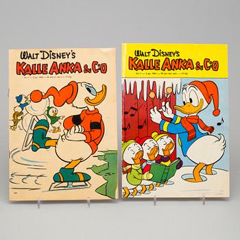 SERIETIDNINGAR, Kalle Anka, KOMPLETTA ÅRGÅNGAR 1960-64.