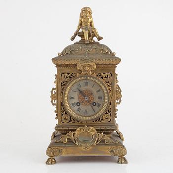 A table clock, late 19th century.