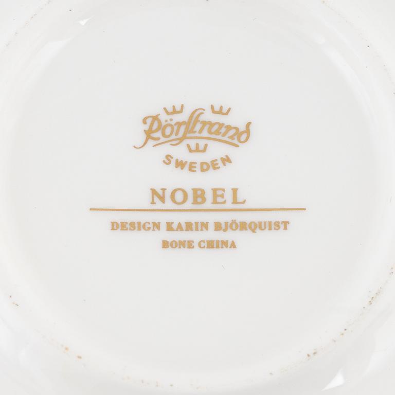 Karin Björquist, kaffekoppar 16 st samt skedar 12 st, "Nobel", Rörstrand 1900-talets slut.