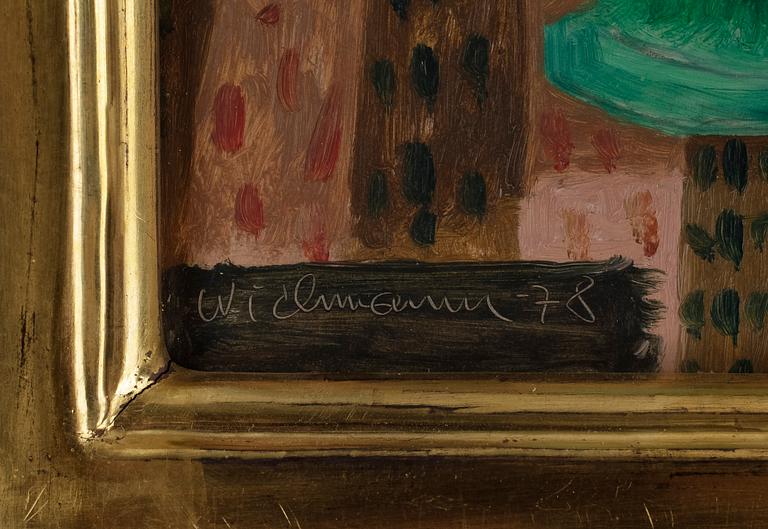 HARRY WICHMANN, olja på pannå, 3 st, signerade, två daterade -78 respektive 72.