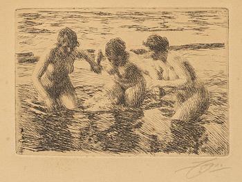 Anders Zorn, "Mot strömmen".