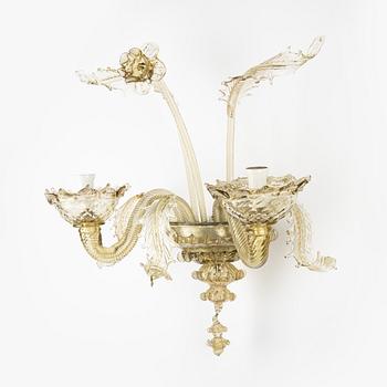 Vägglampetter, 5 st, Venetiansk stil, 1900-talets mitt.