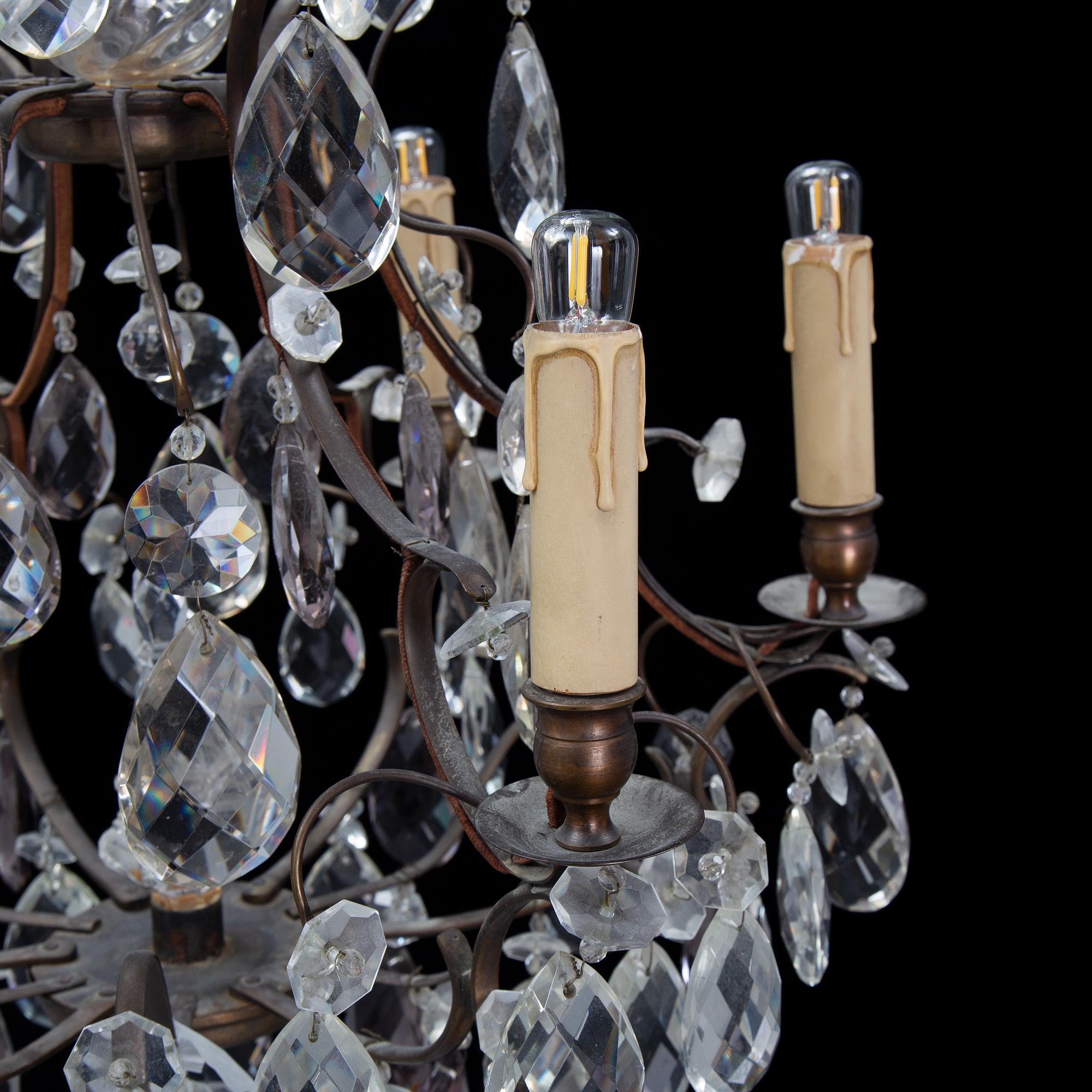 An early 20th Century rococo style chandelier.