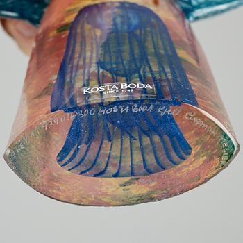 SKULPTUR, glas, Kjell Engman, Kosta Boda, signerad.