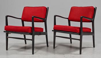 FÅTÖLJER, ett par, JOC, 1900-talets tredje kvartal.