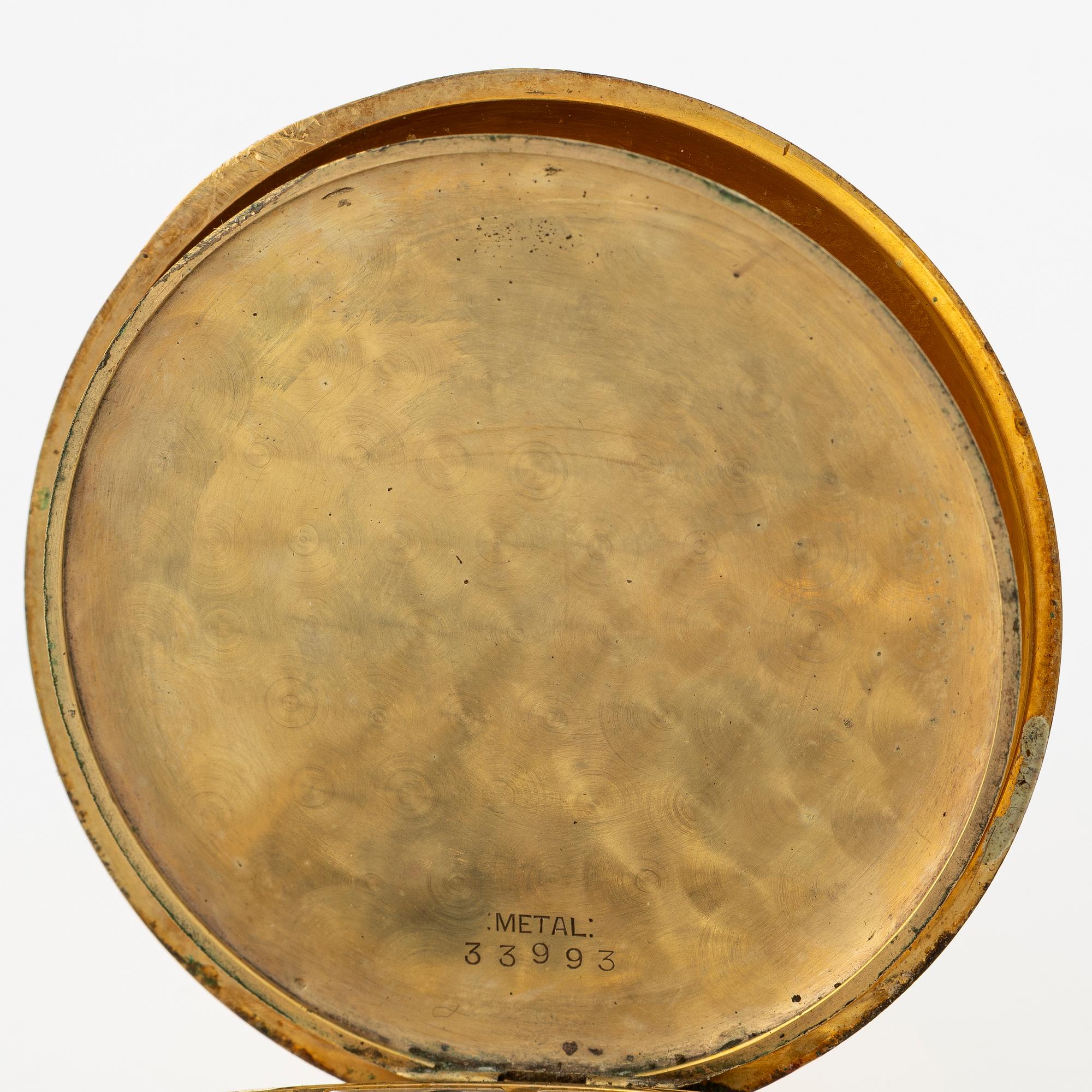 Orator, 18K guld, fickur, 49 mm.