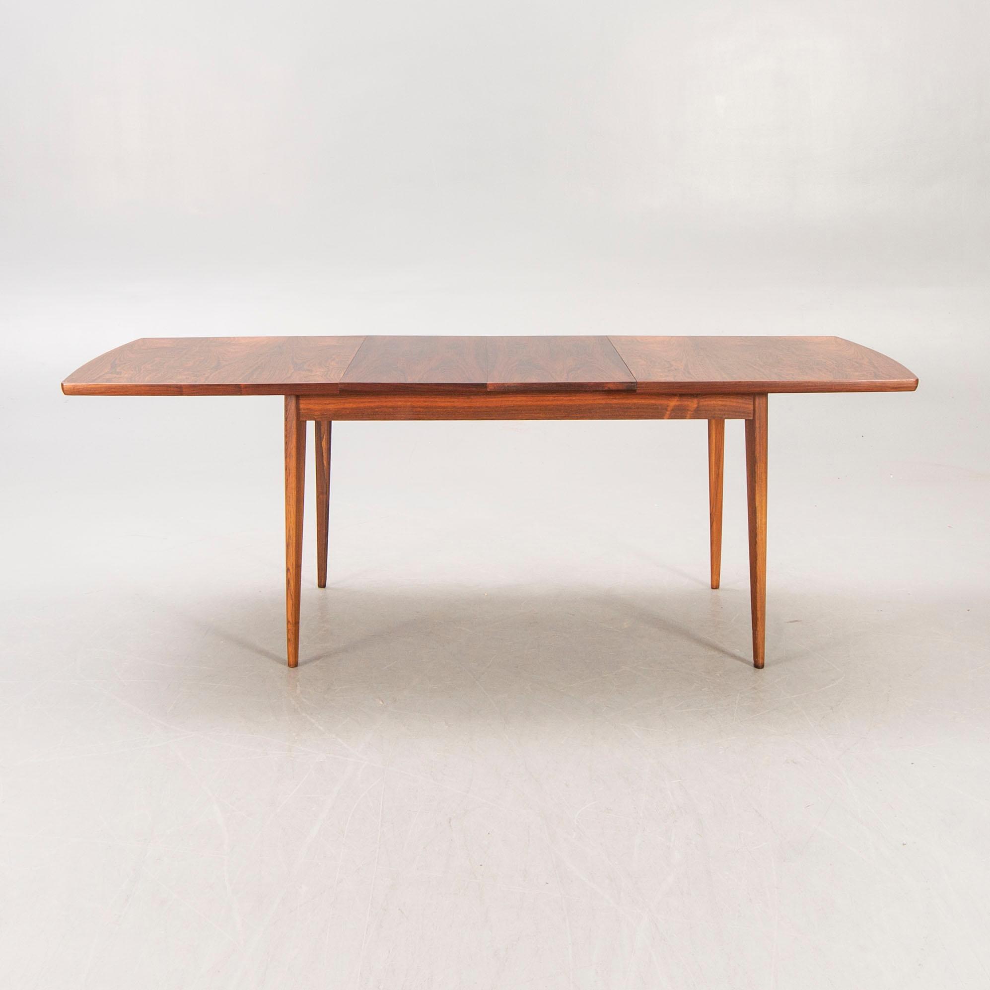 A 1960/70s jacaranda 7 pcs dining set from Albert Johansson & söner Hyssna.